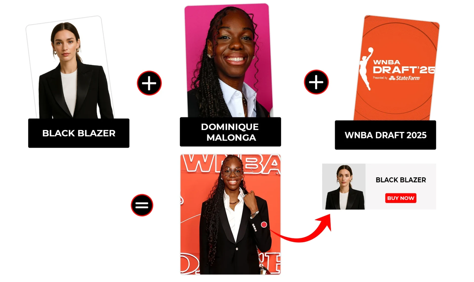 Dominique Malonga Commands the Red Carpet in Black Blazer at WNBA Draft 2025