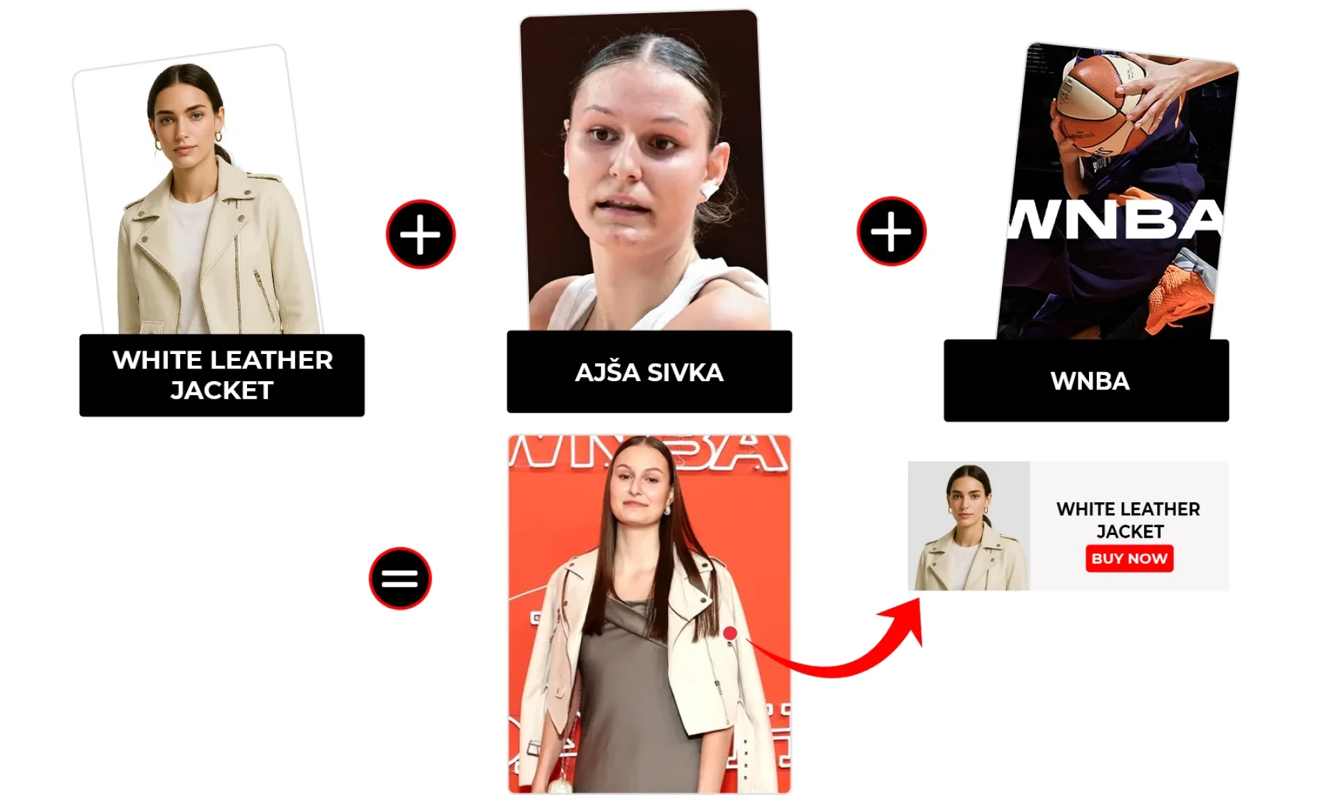 Ajsa Sivka Shines in White Leather Jacket on WNBA Draft 2025 Red Carpet