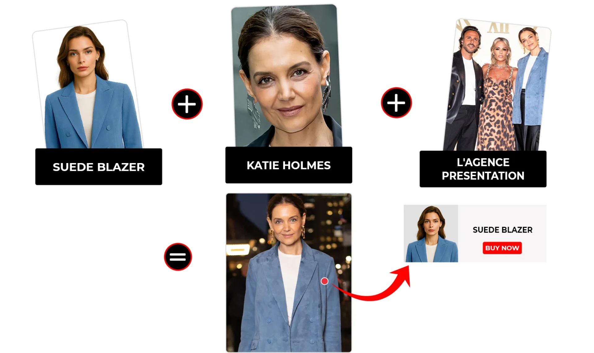 Katie Holmes Elevates NYFW in Blue Suede Blazer at L’AGENCE Presentation