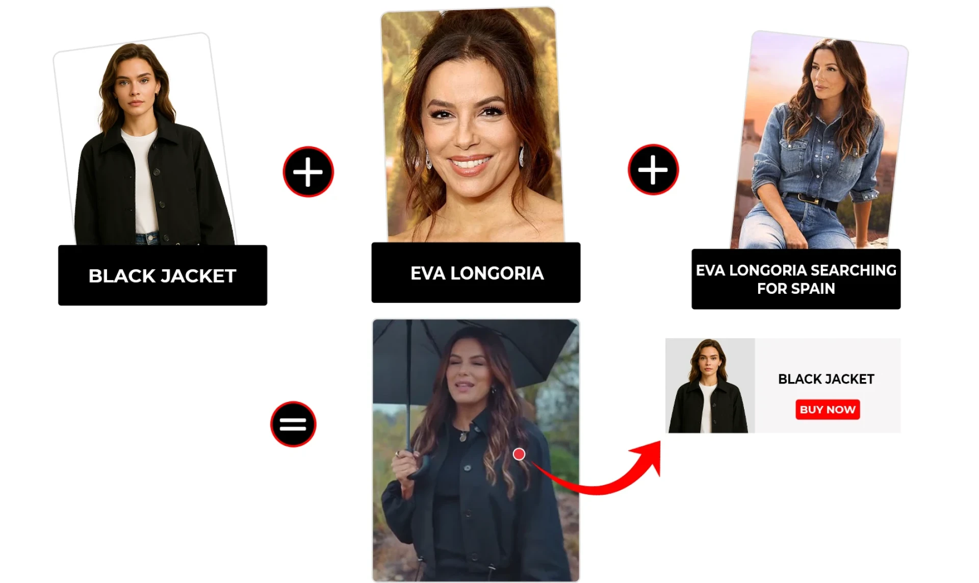 Eva Longoria Searching for Spain Season 1 Episode 1 Eva Longoria Black Twill Jacket