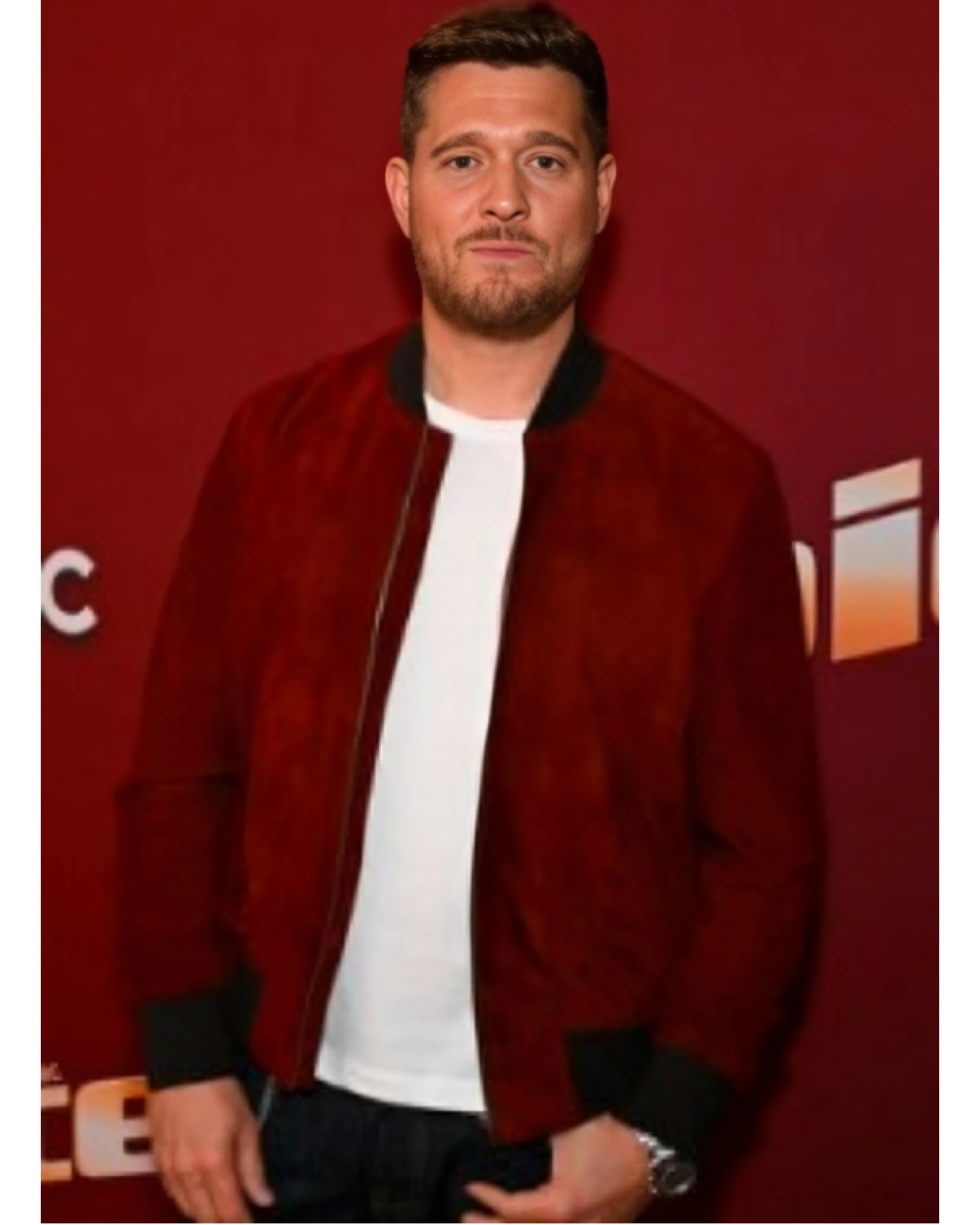 Suede Michael Buble Leather Jacket