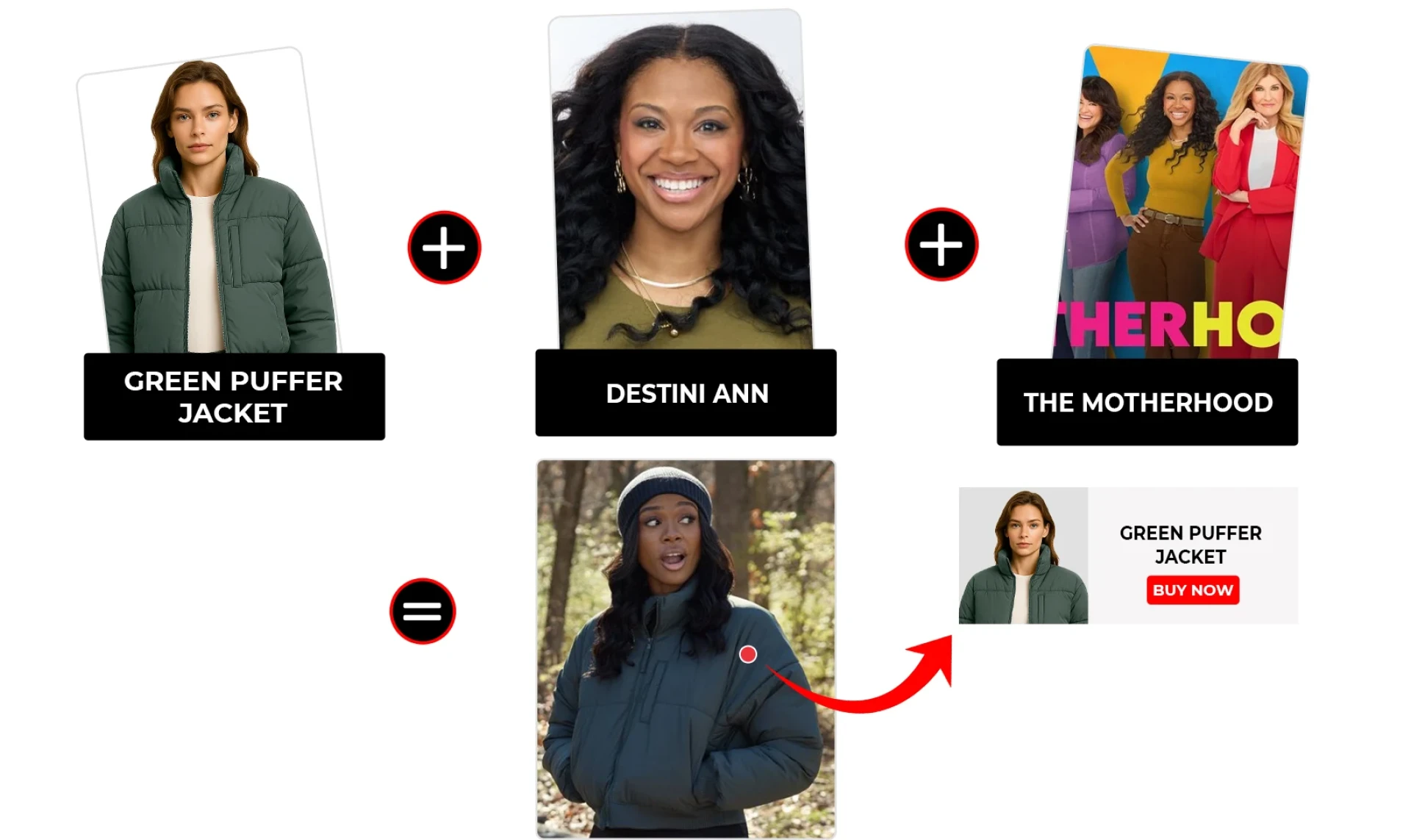 The Motherhood Season 1 Episode 2 Destini Ann Green Puffer Jacket