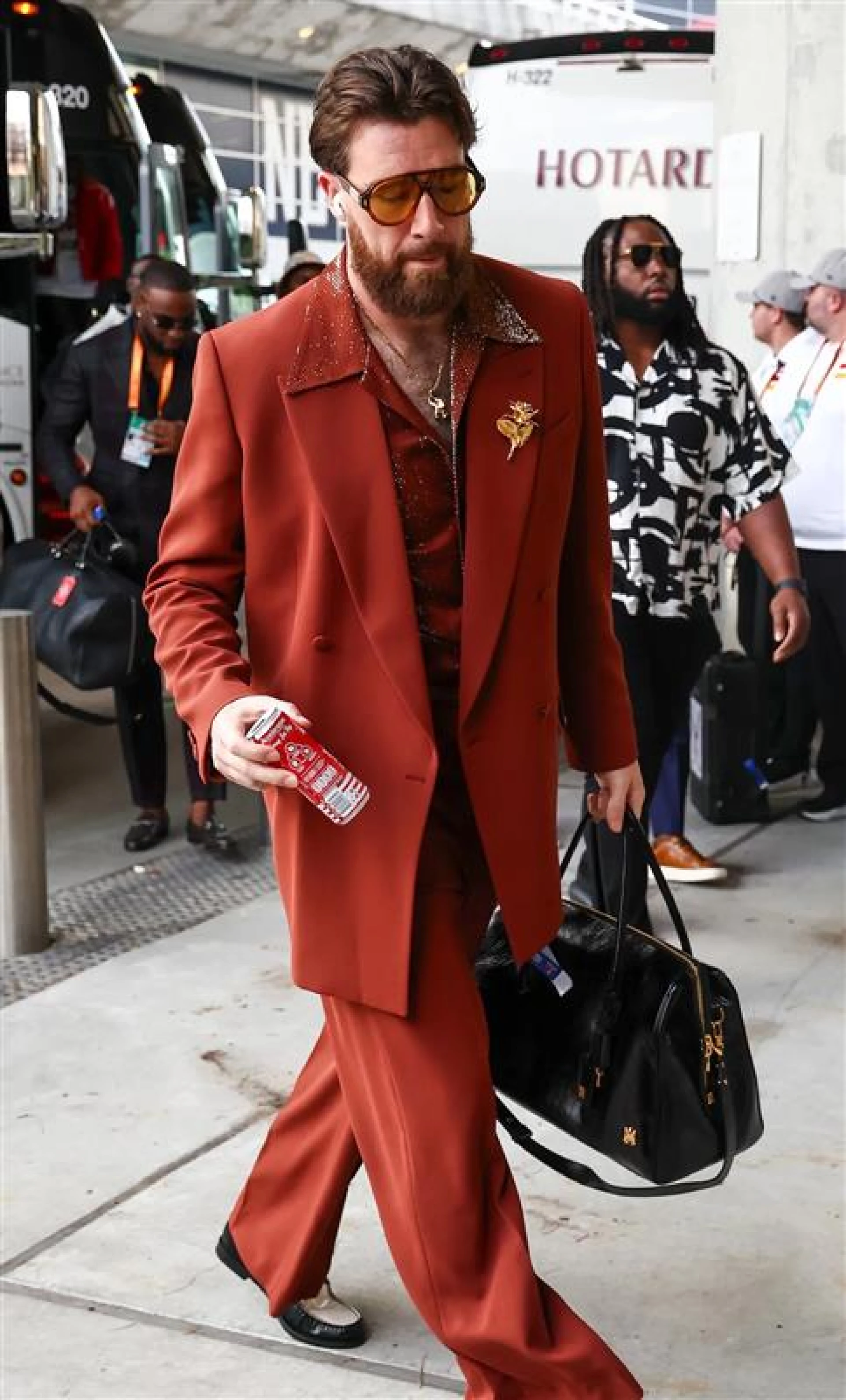 Travis Kelce Channels Brown Trench Coat