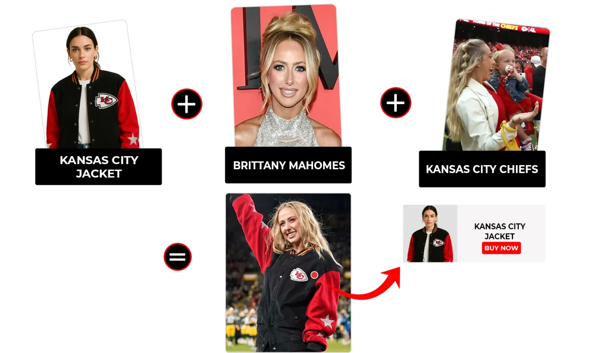 Brittany Mahomes Wife Of NFL Player Patrick Mahomes Wearing A Kansas City Chiefs Jacket