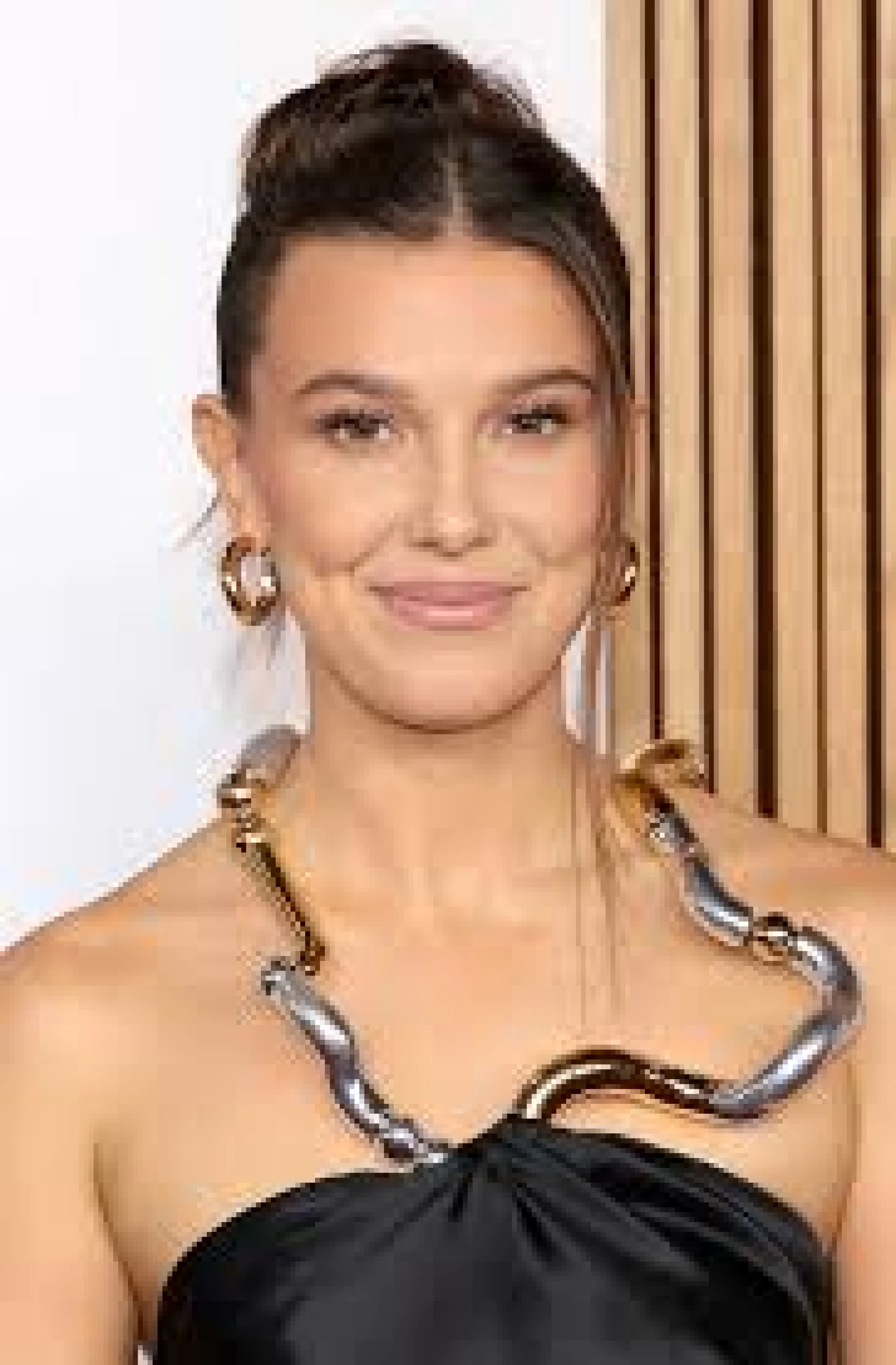Millie Bobby Brown Stuns in Brown Leather Jacket