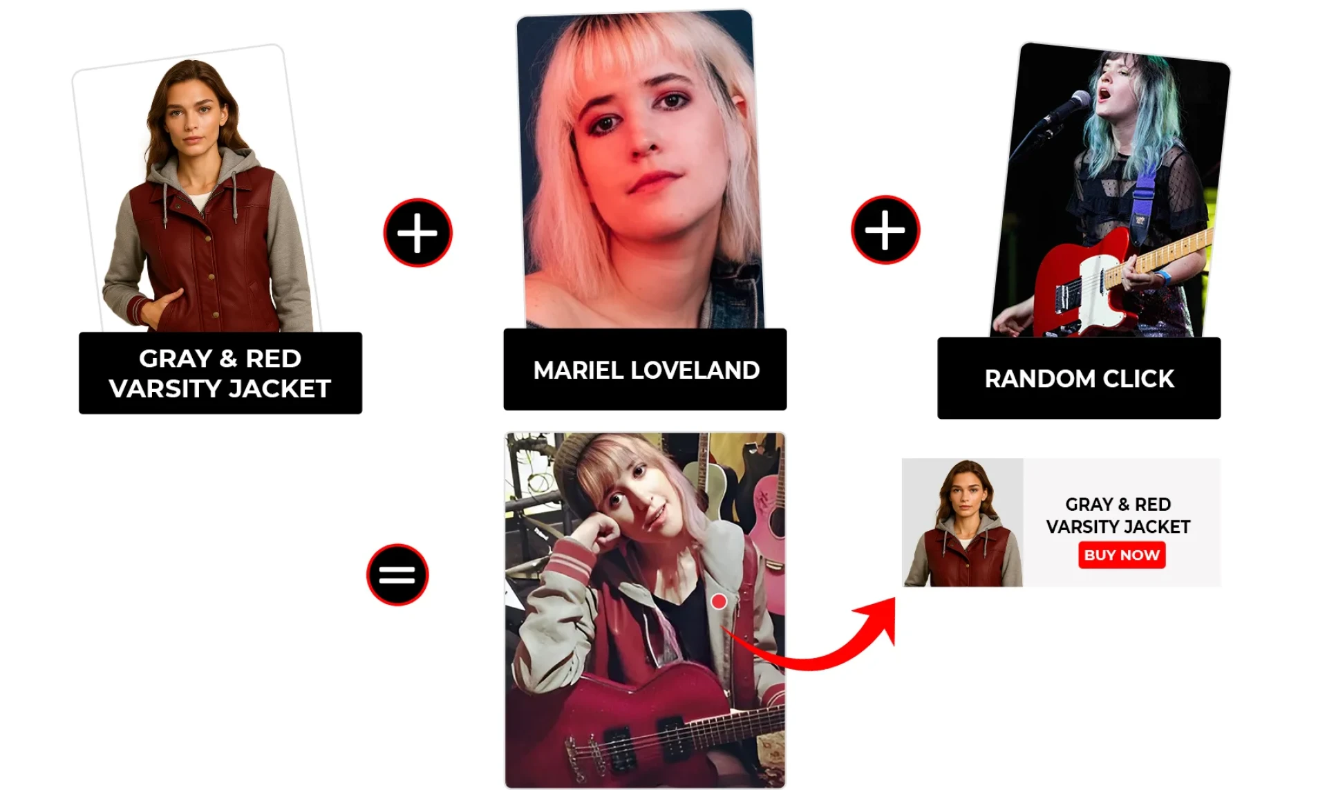 Mariel Loveland Picked Out A New Daisy Rock Guitar Today Wearing An Gray And Red Varsity Jacket