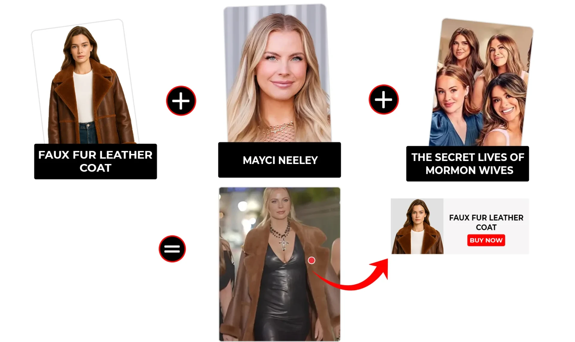 The Secret Lives of Mormon Wives Season 2 Episode 9 Mayci Neeley Faux Fur Leather Coat