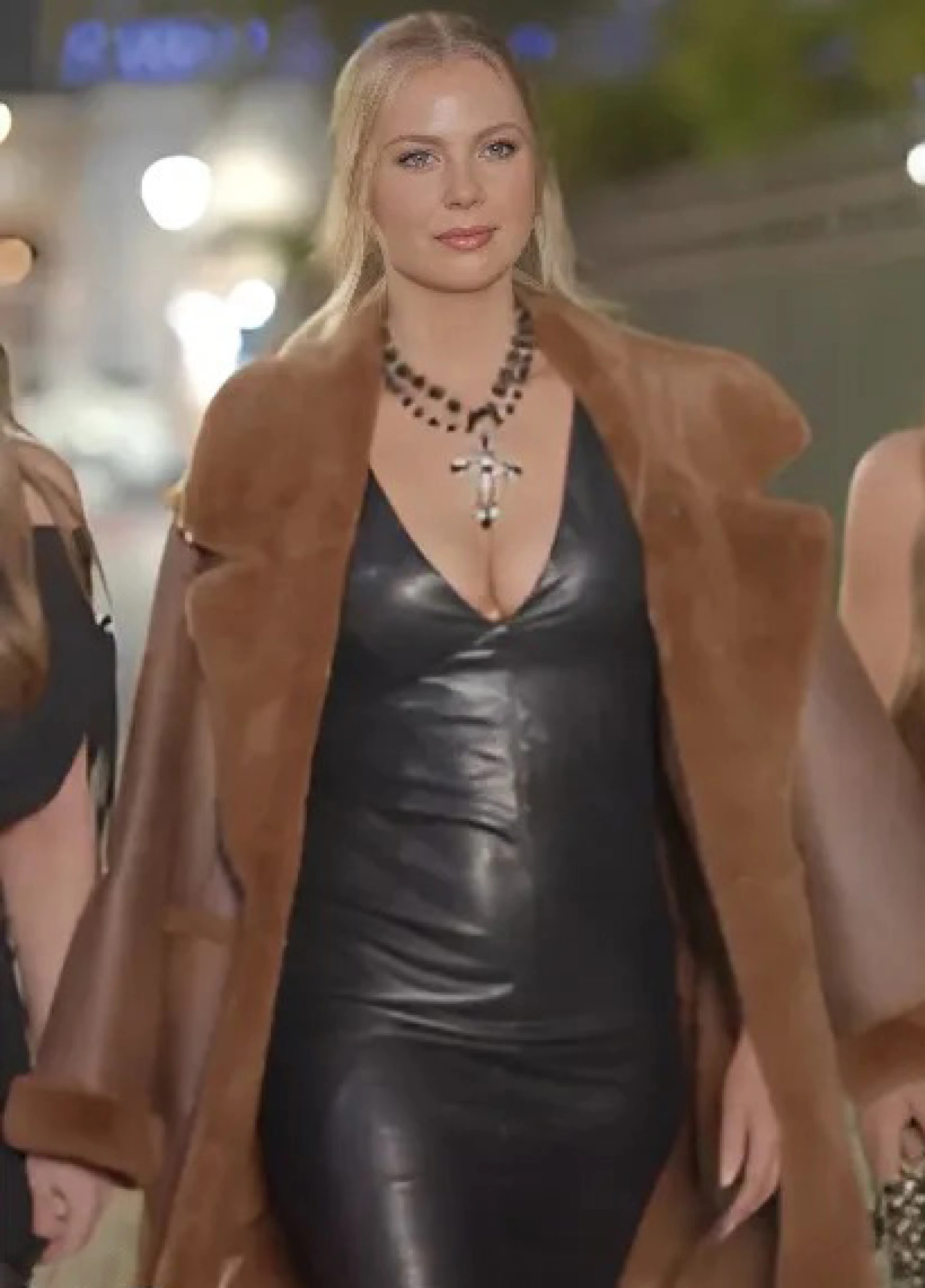 Mayci Neeley Faux Fur Leather Coat