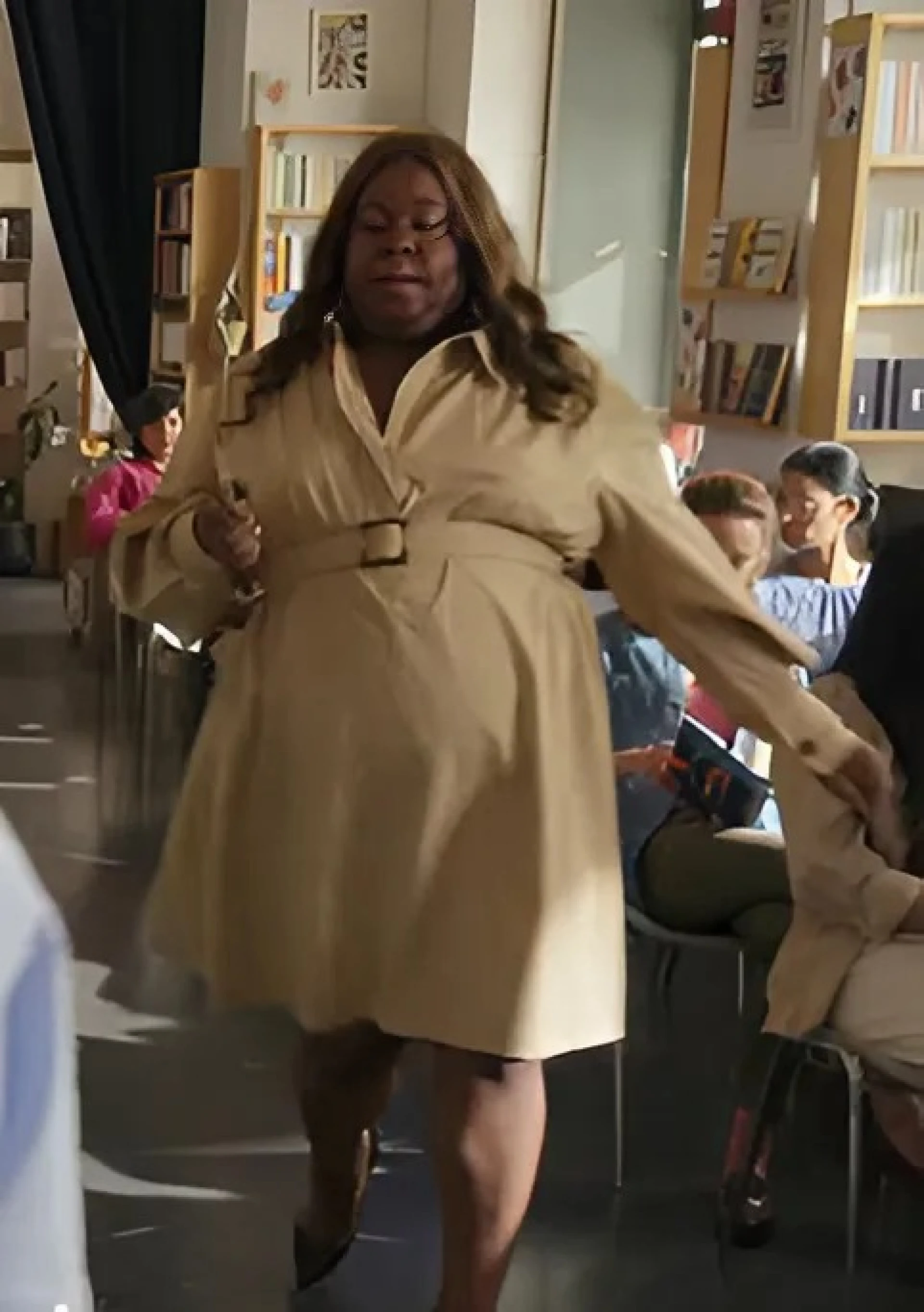 Alex Newell Brown Belted Coat