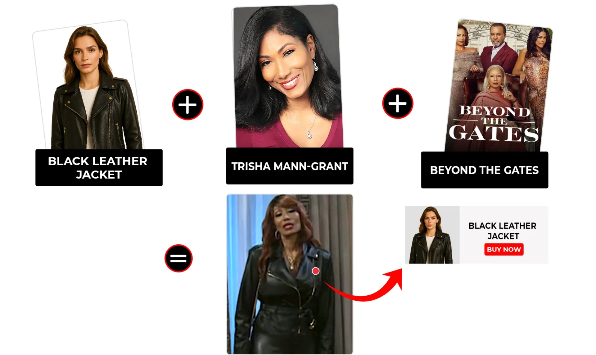 Beyond the Gates May 2025 Trisha Mann-Grant Black Leather Moto Jacket
