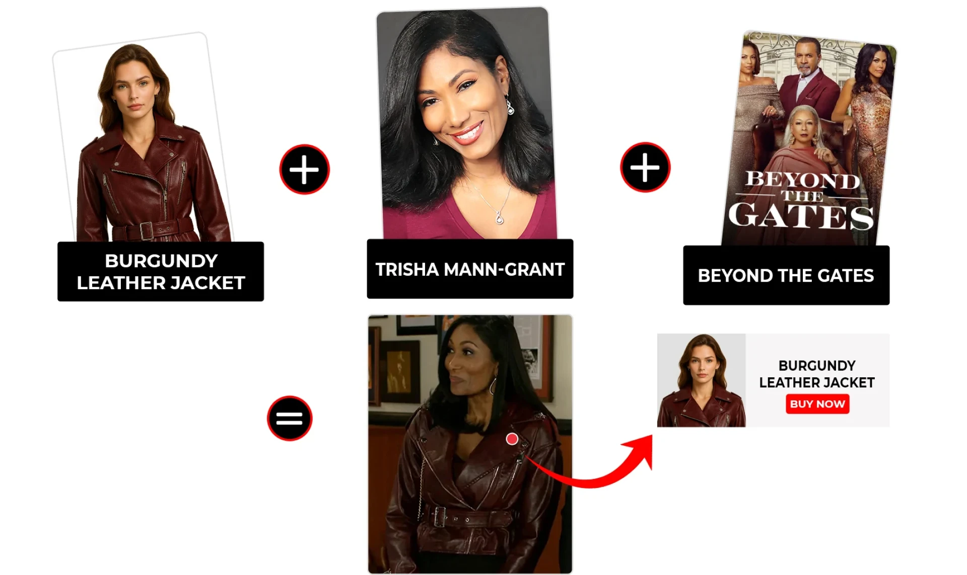 Leslie Burgundy Leather Jacket On Beyond The Gates 2025
