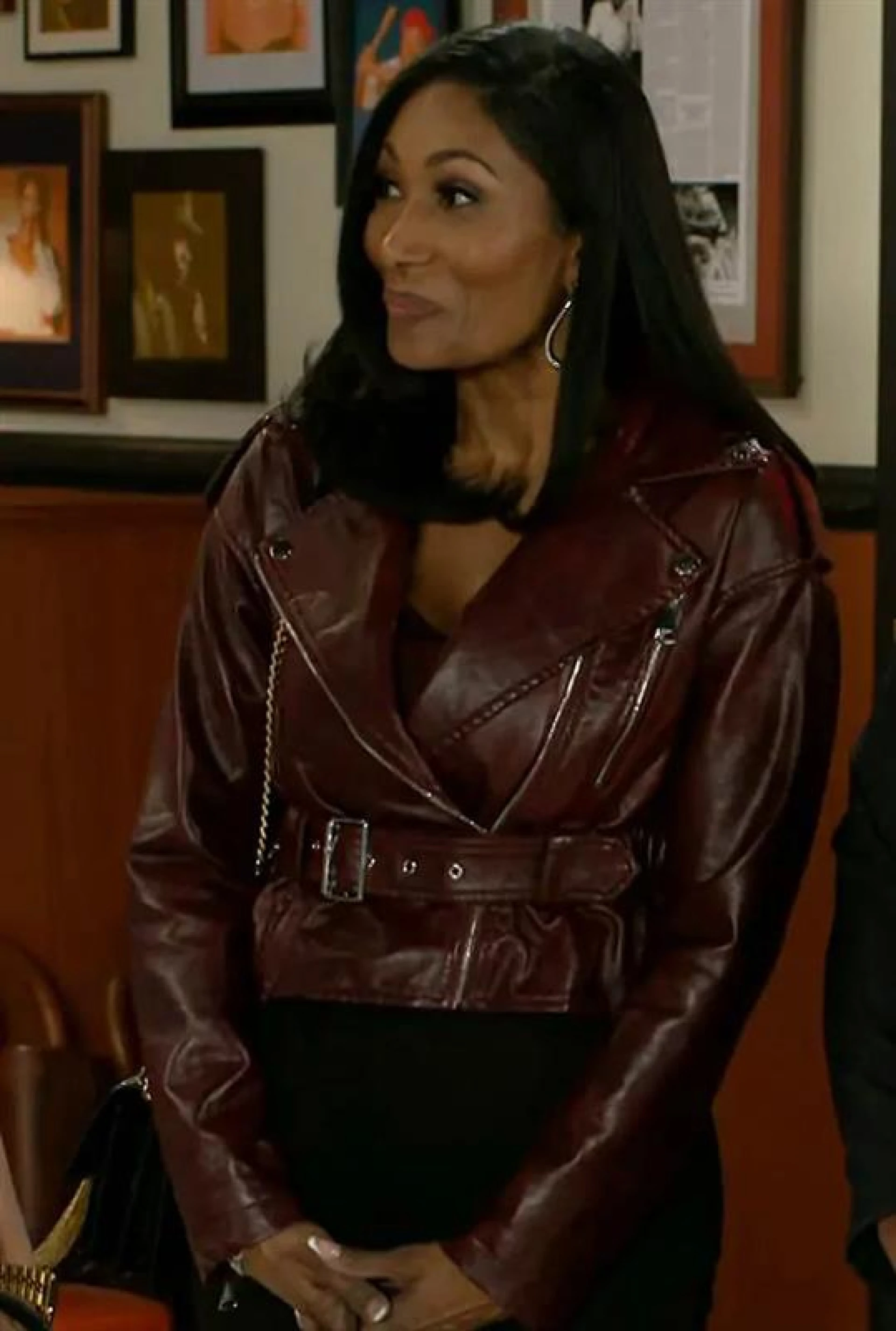 Leslie Burgundy Leather Jacket