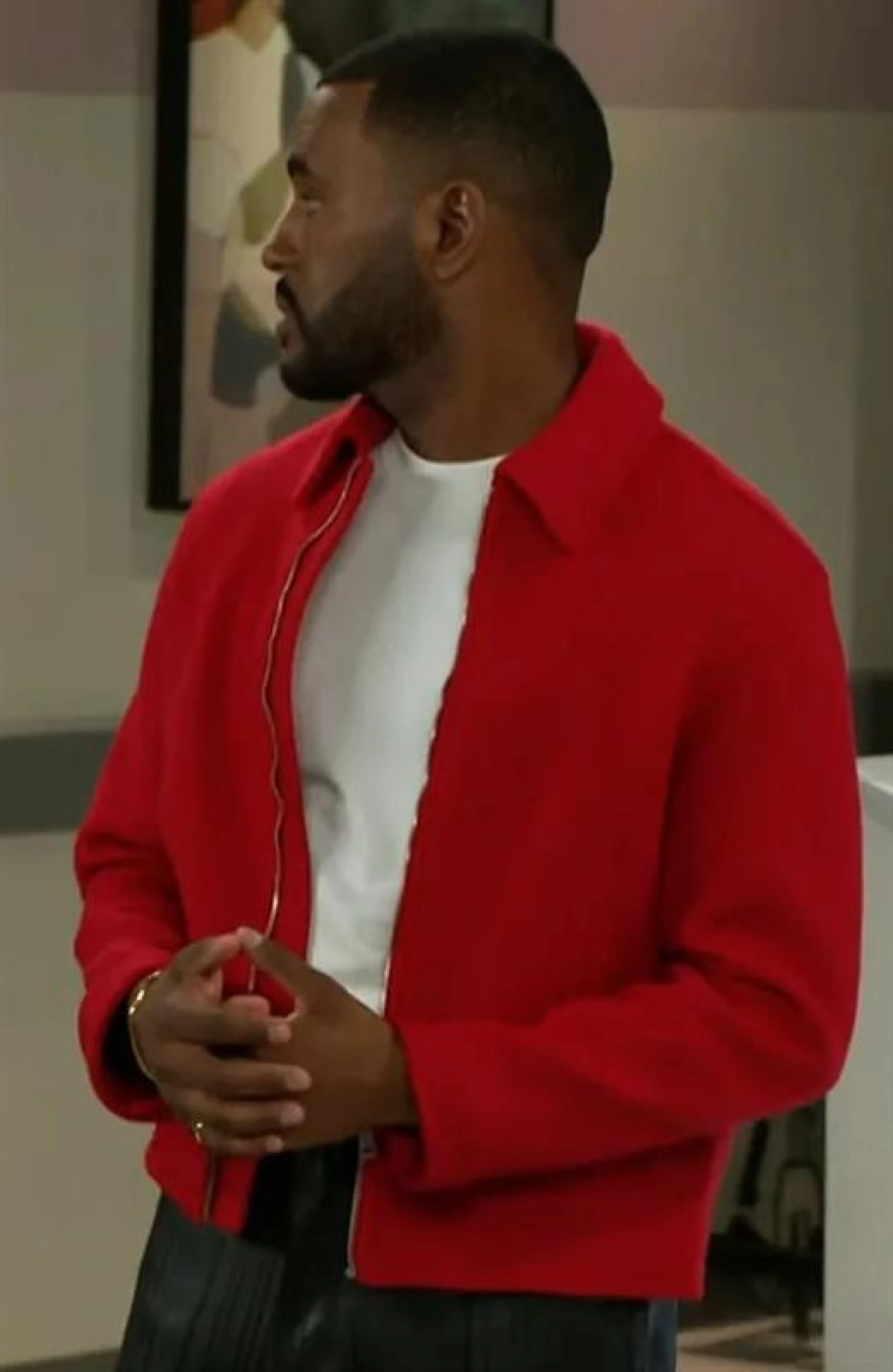 Andre Richardson Red Zip Jacket