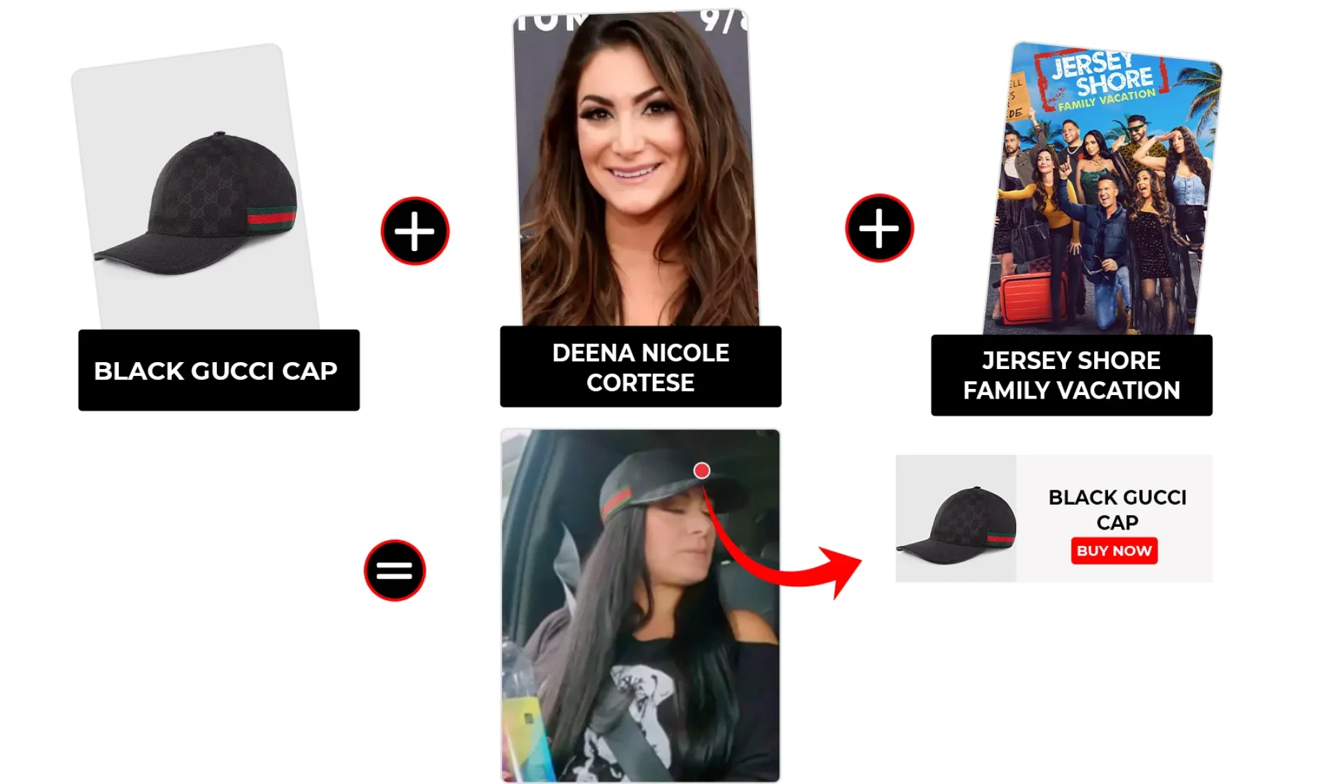 Jersey Shore Family Vacation Season 8 Episode 3 Deena Nicole Cortese Black Baseball Cap