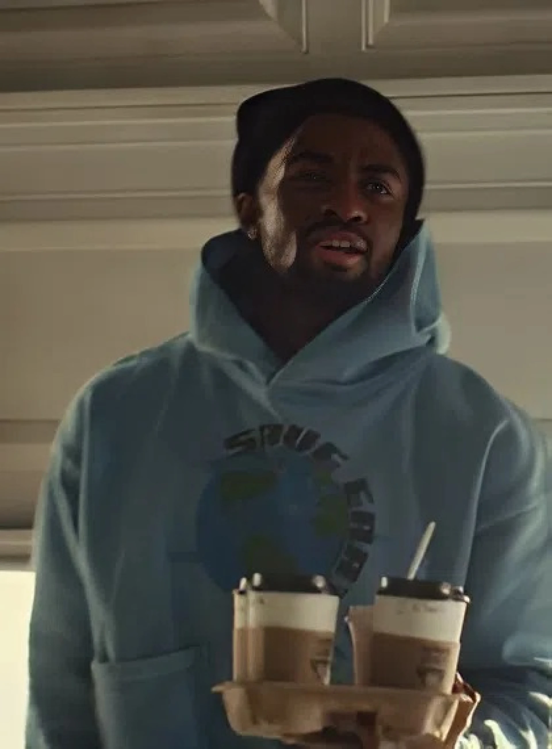 Blue Save Earth Hoodie