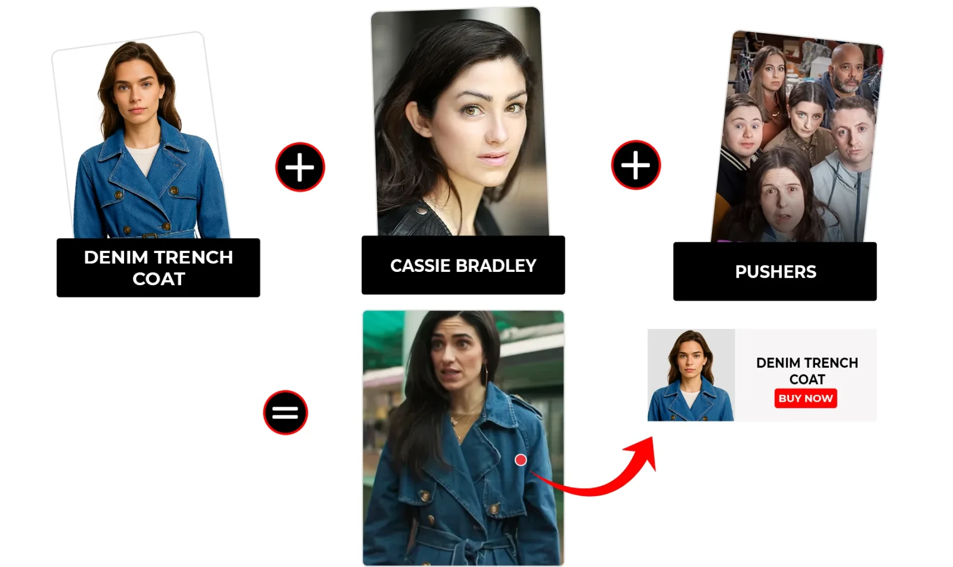 Pushers Season 1 Episode 2 Cassie Bradley Denim Trench Coat