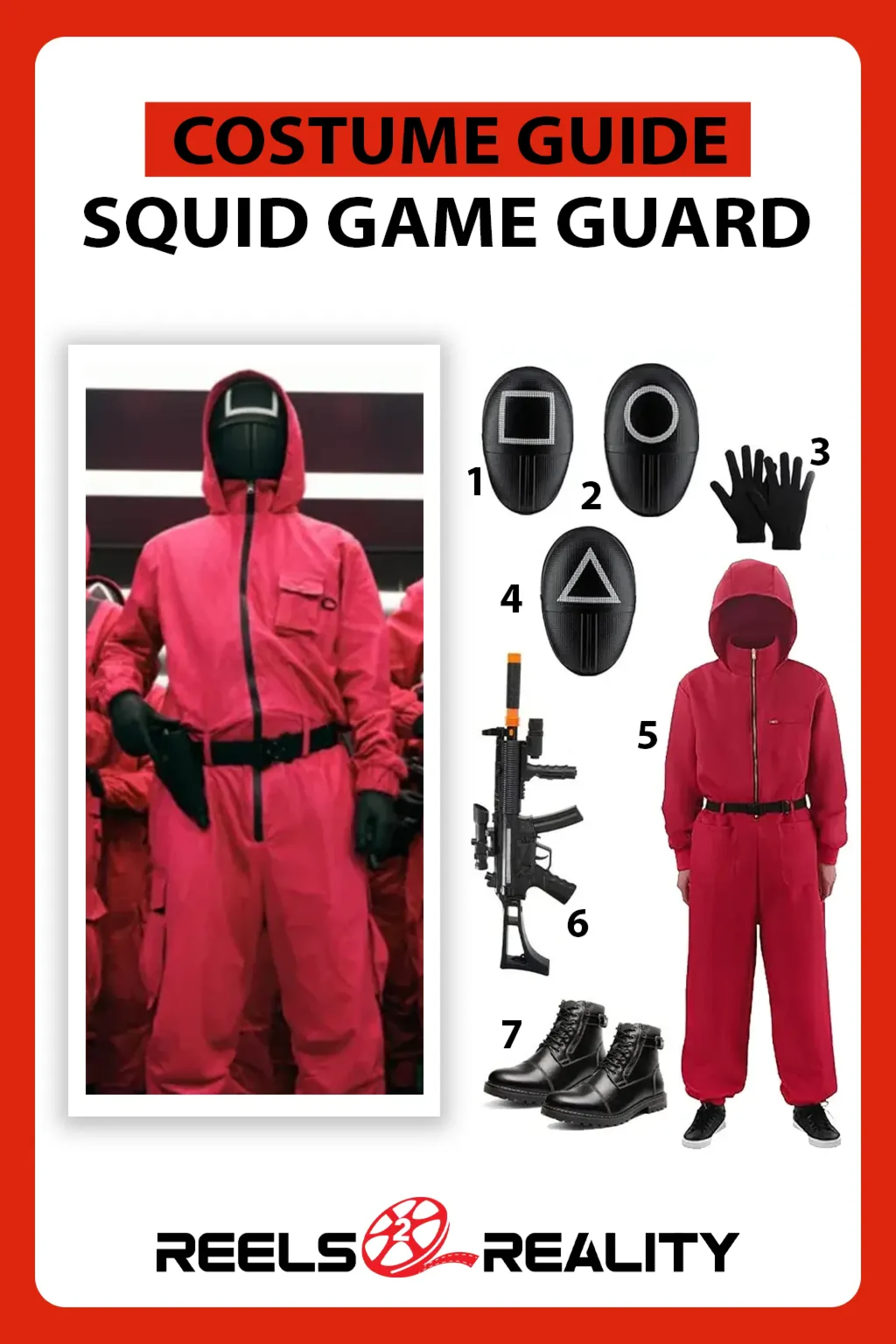  Squid Game Guard Costume