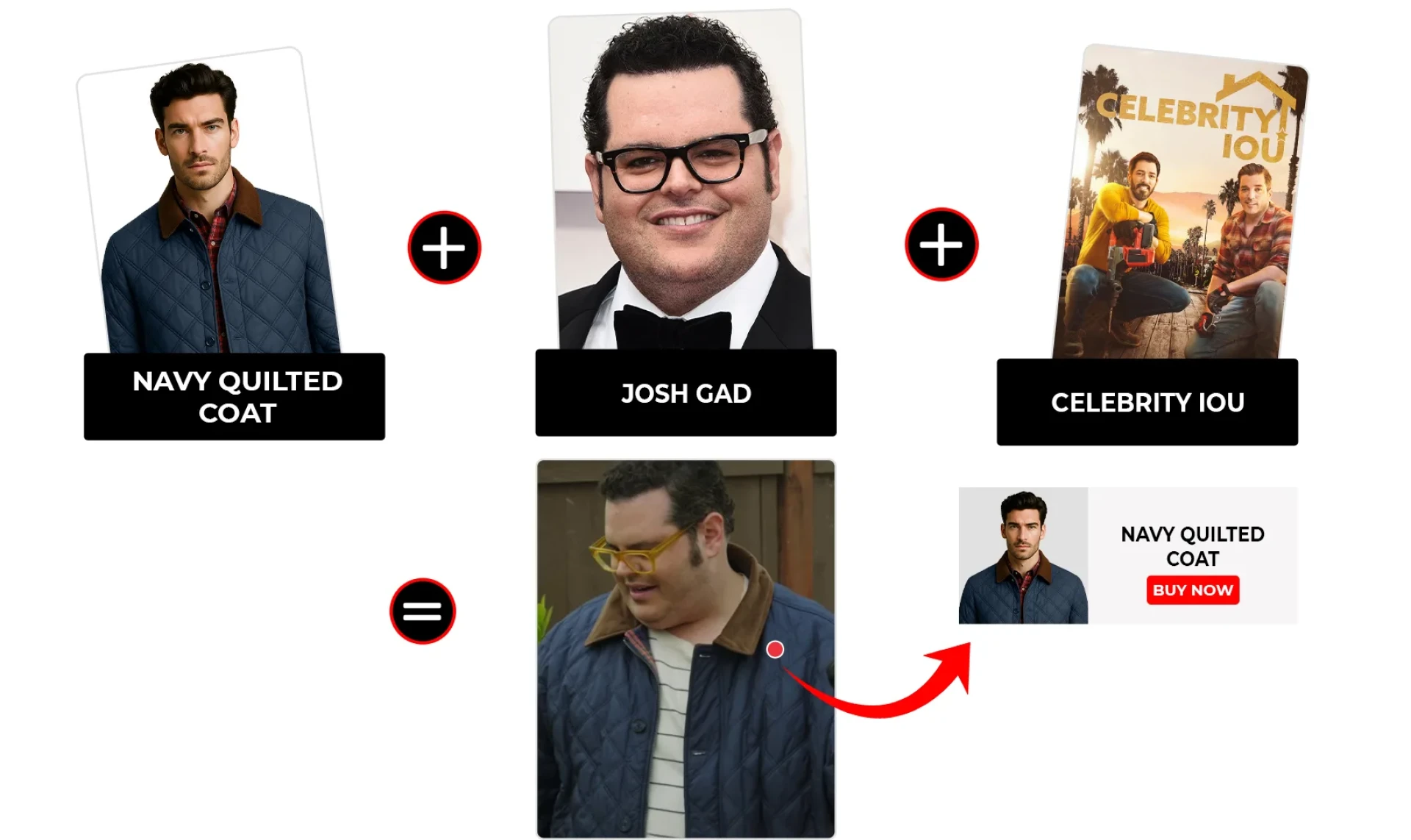 Celebrity IOU Season 10 Episode 3 Josh Gad Navy Quilted Jacket