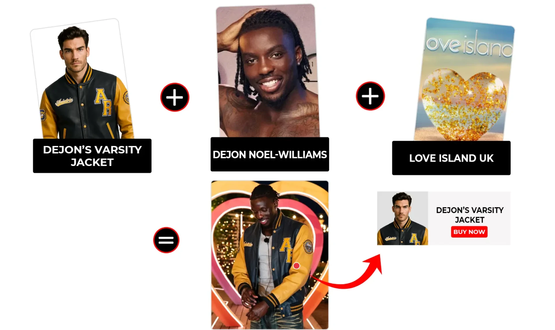 Love Island UK Season 12 Episode 11 Dejon Noel Williams Aviatrix Varsity Jacket