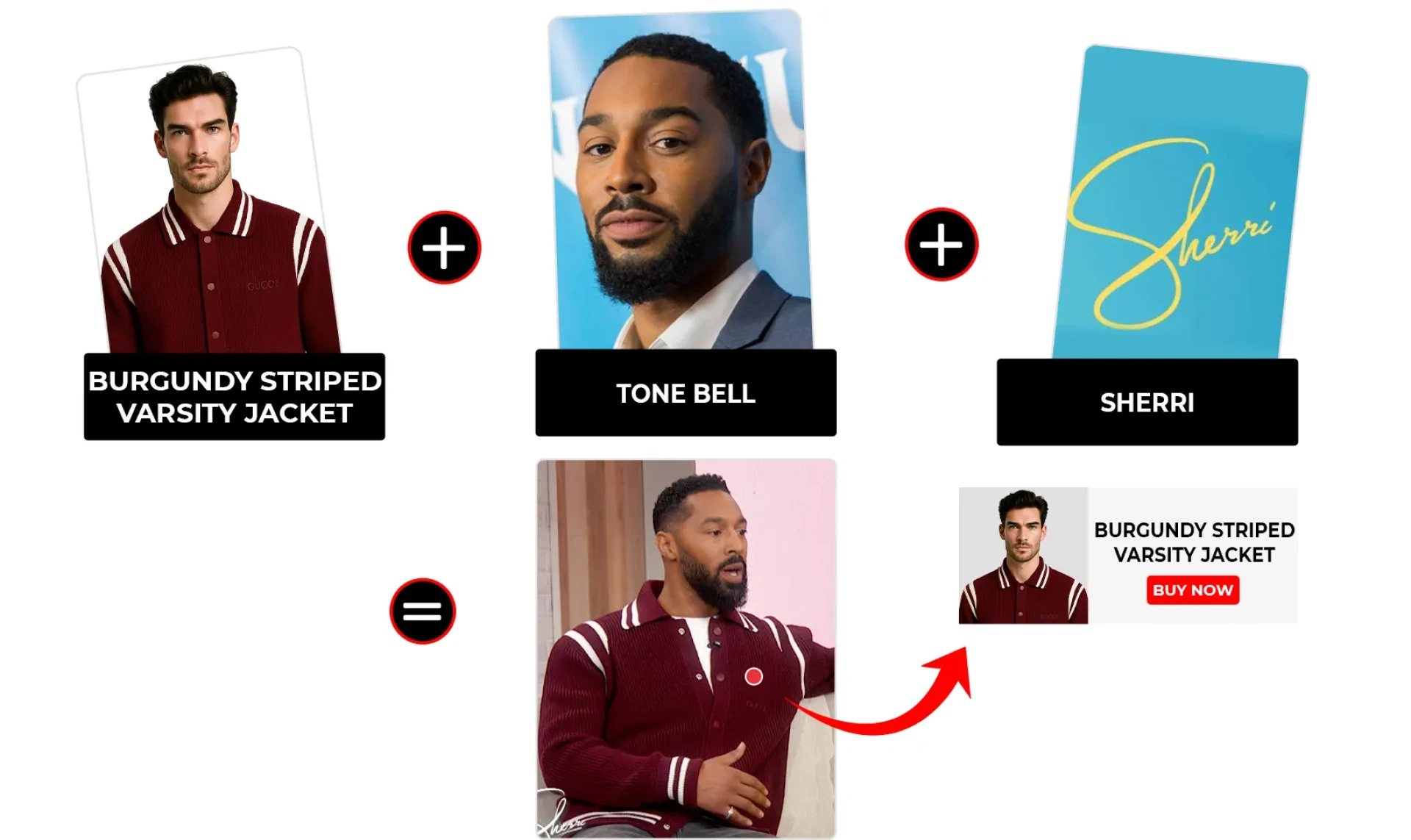 Sherri April 2025 Tone Bell Burgundy Varsity Jacket