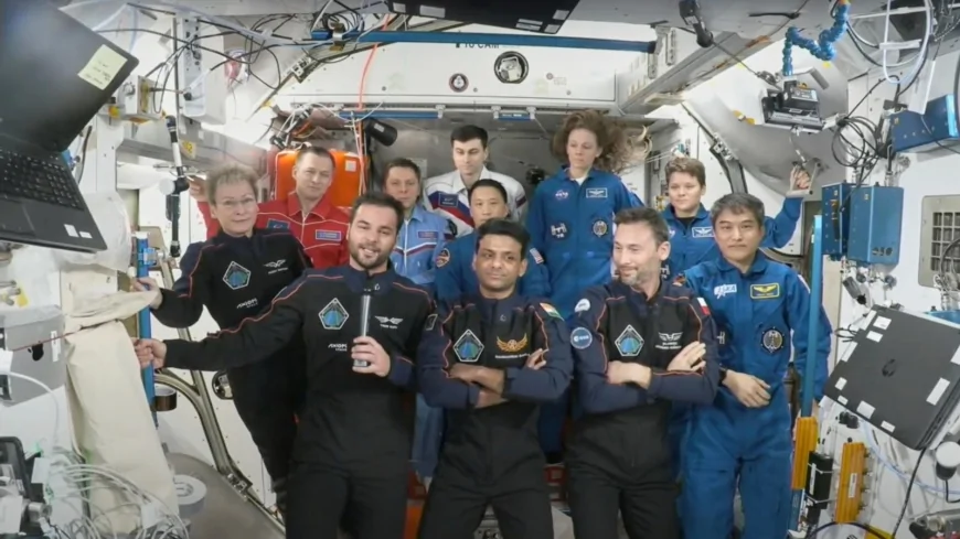 Astronauts from India, Poland and Hungary head back to Earth after mission