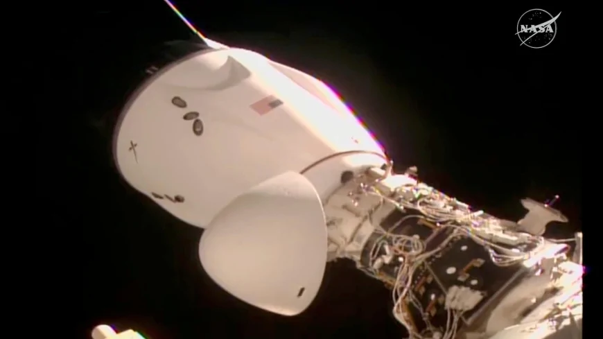 SpaceX delivers four astronauts to International Space Station 15 hours after launch