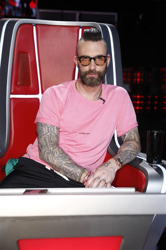 The Voice May 2025: Adam Levine Stuns in a Pink Saint Laurent T Shirt